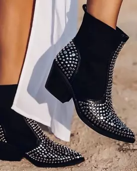 Pointy Studded Boots