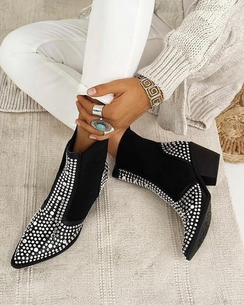 Pointy Studded Boots