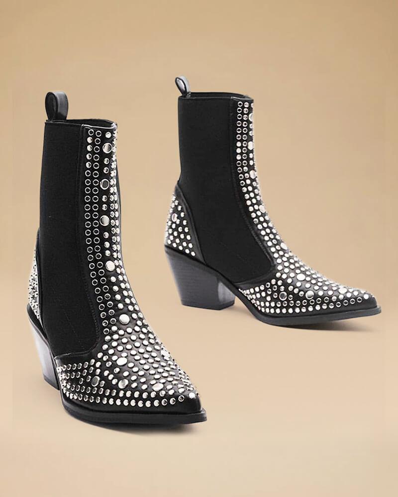 Pointy Studded Boots