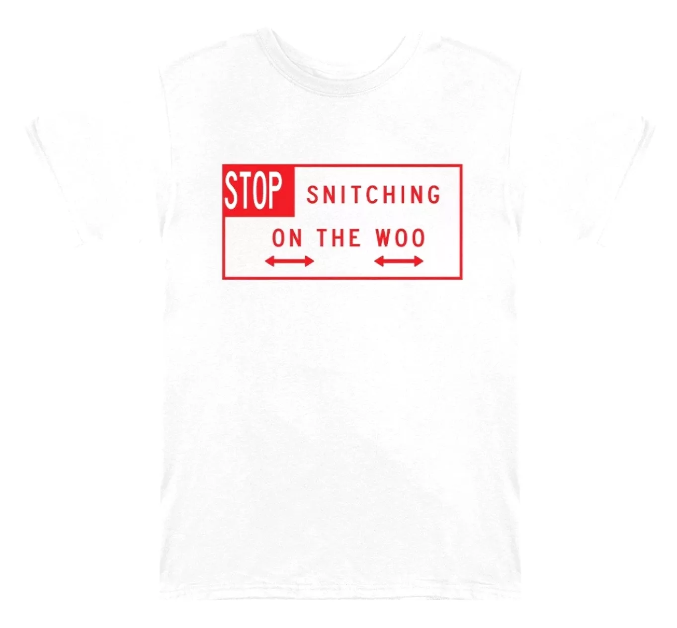 Pop Smoke x Vlone T-shirt White/Red - Stop Snitching