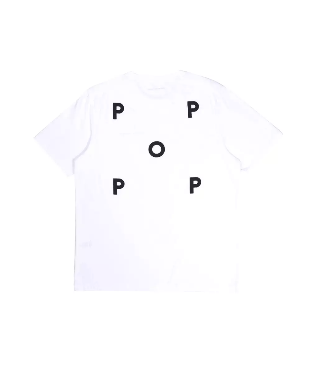 Pop Trading Company Logo tee white/black