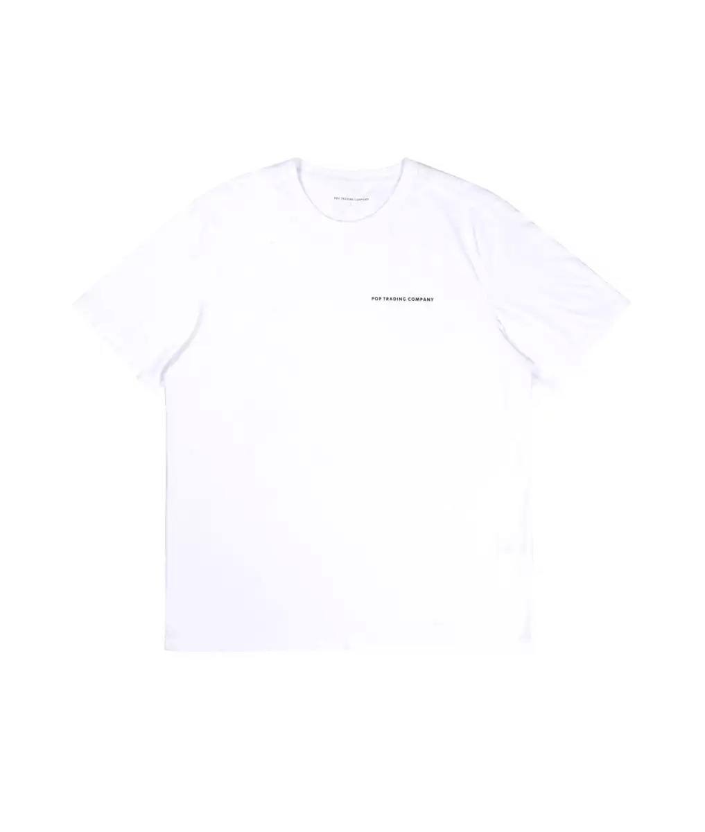 Pop Trading Company Logo tee white/black