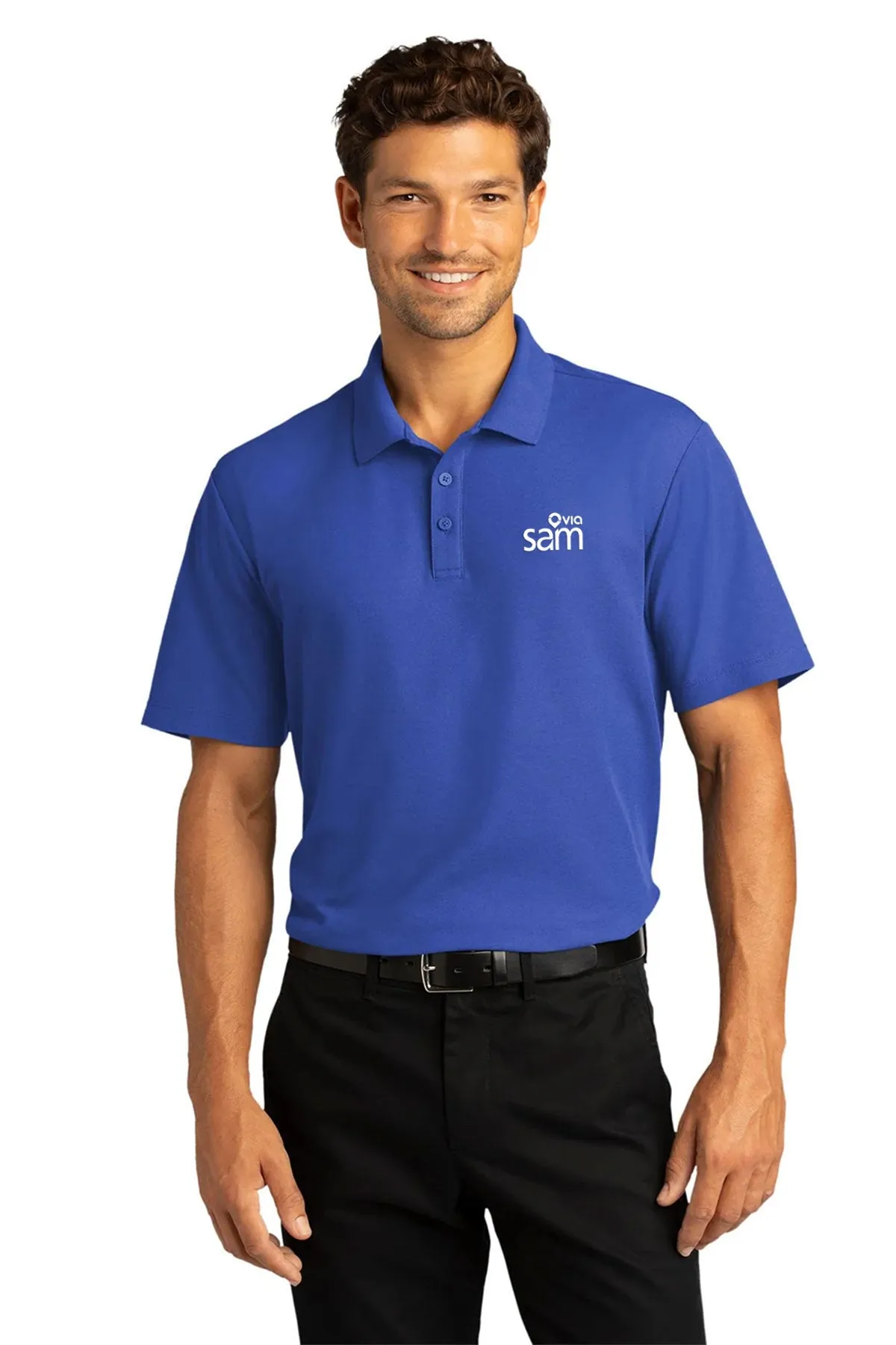 Port Authority True Royal SuperPro Polo [Via Transportation / Sioux Area Metro]