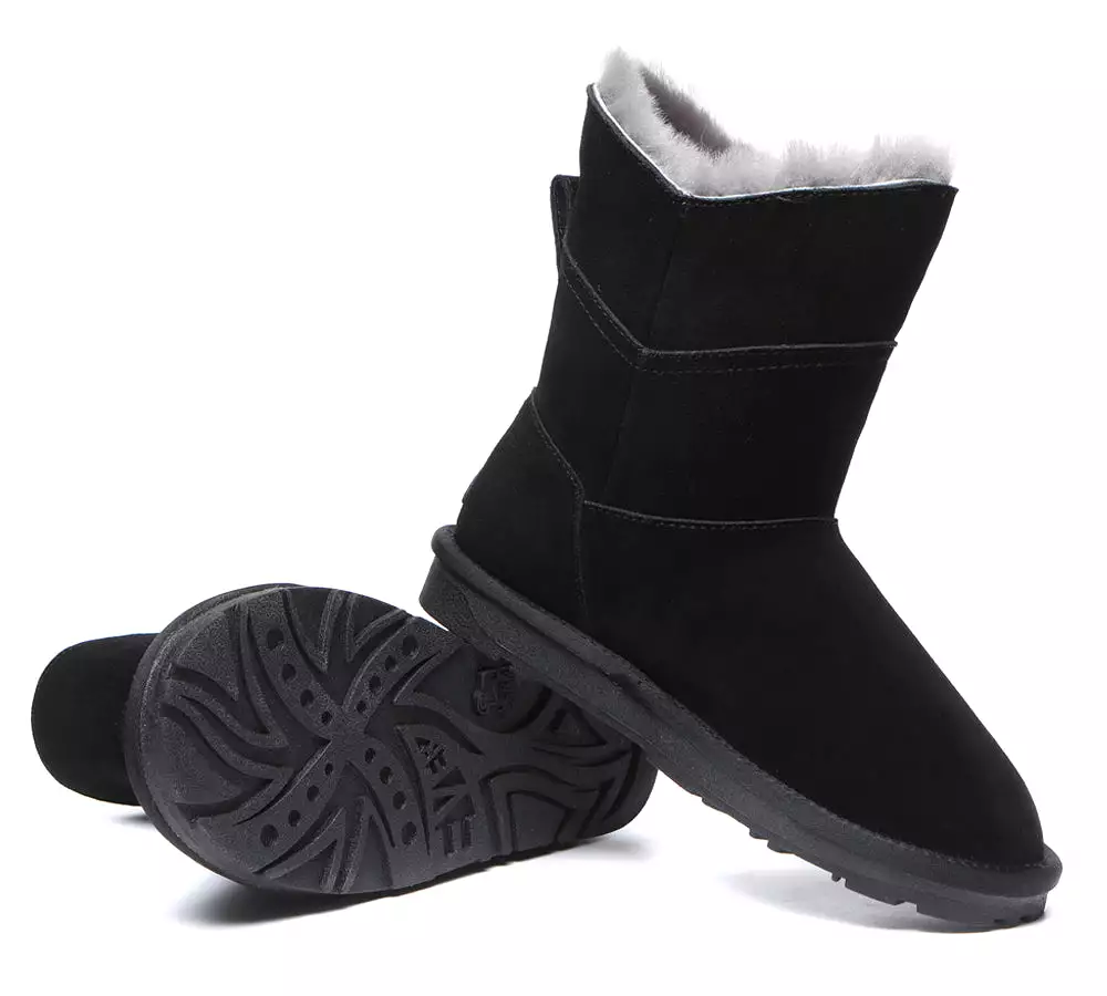 Premium Australian Sheepskin Short Boots - Women Swanston 2 Panel