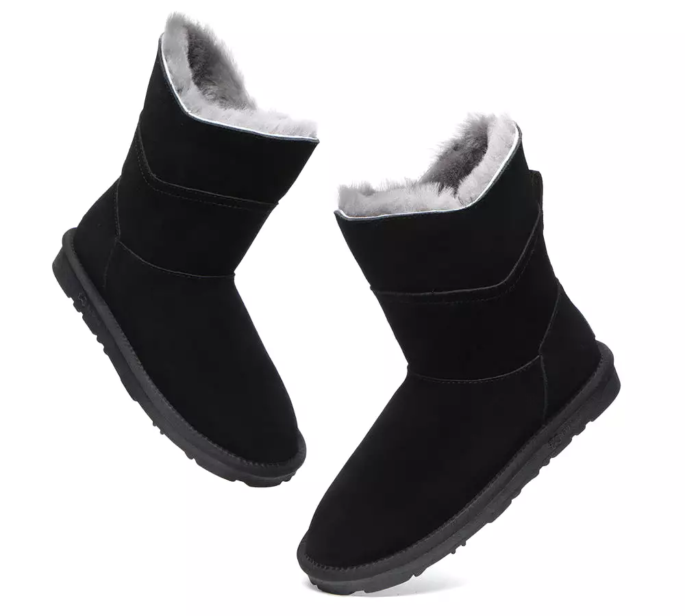 Premium Australian Sheepskin Short Boots - Women Swanston 2 Panel