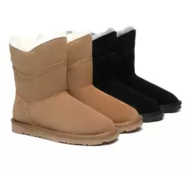 Premium Australian Sheepskin Short Boots - Women Swanston 2 Panel