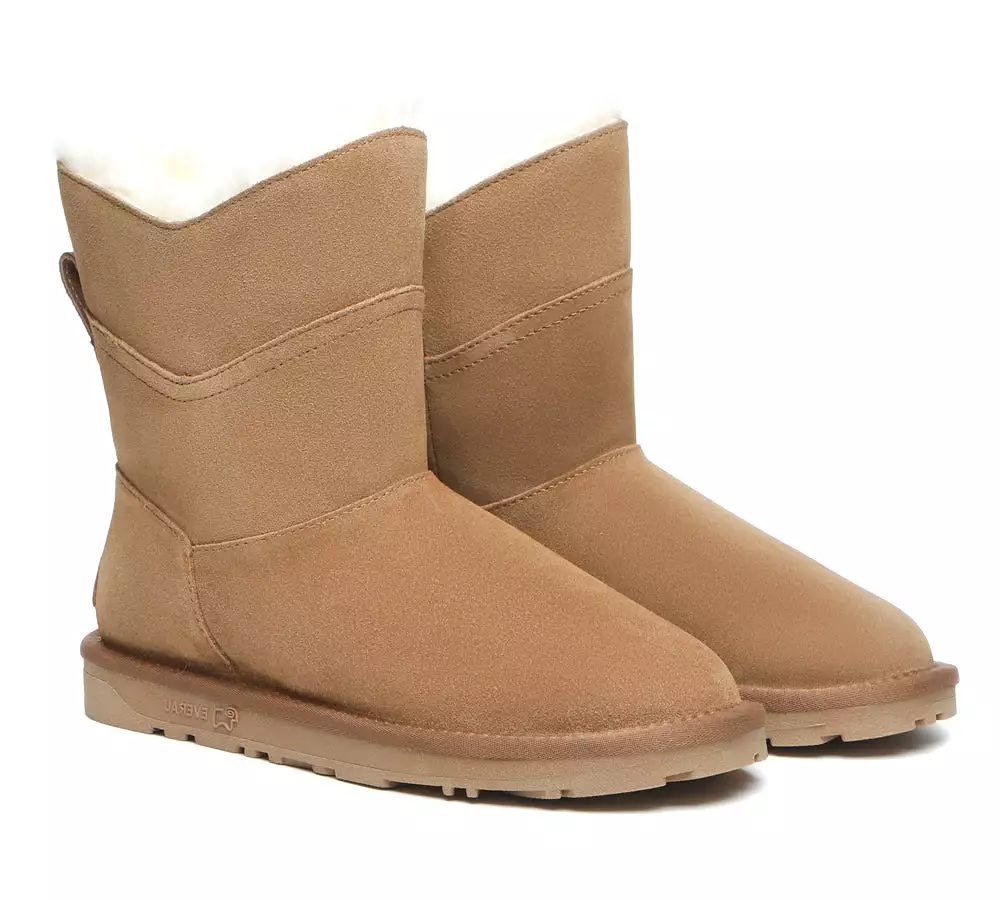 Premium Australian Sheepskin Short Boots - Women Swanston 2 Panel