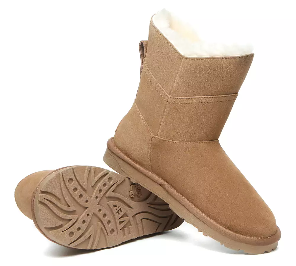 Premium Australian Sheepskin Short Boots - Women Swanston 2 Panel