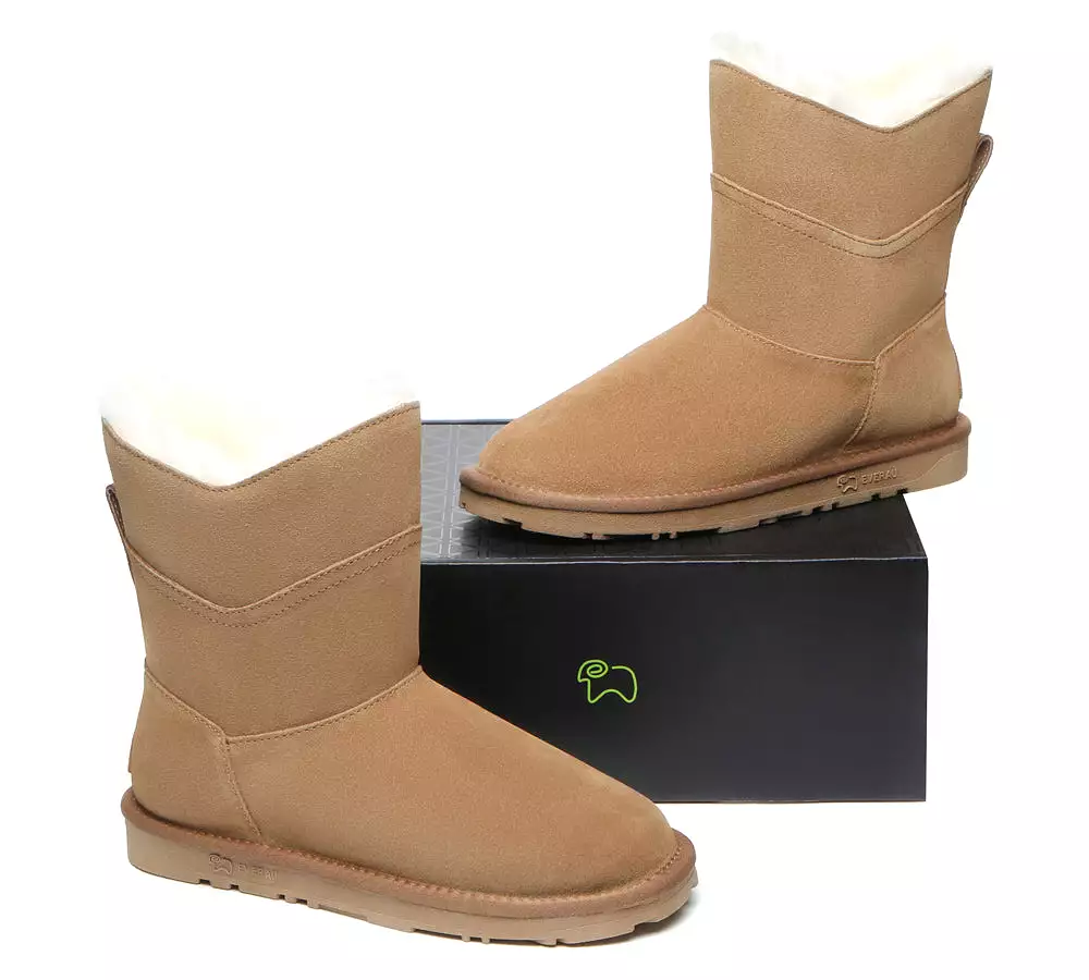 Premium Australian Sheepskin Short Boots - Women Swanston 2 Panel