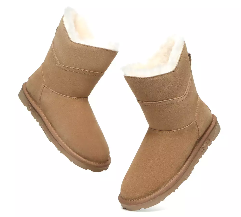 Premium Australian Sheepskin Short Boots - Women Swanston 2 Panel