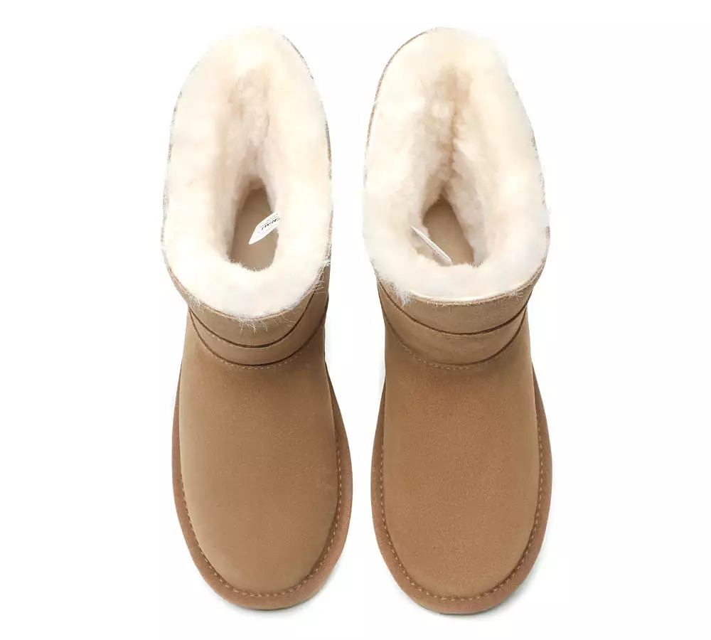 Premium Australian Sheepskin Short Boots - Women Swanston 2 Panel