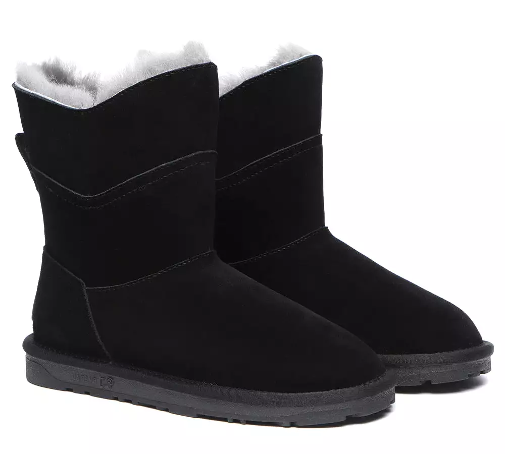 Premium Australian Sheepskin Short Boots - Women Swanston 2 Panel