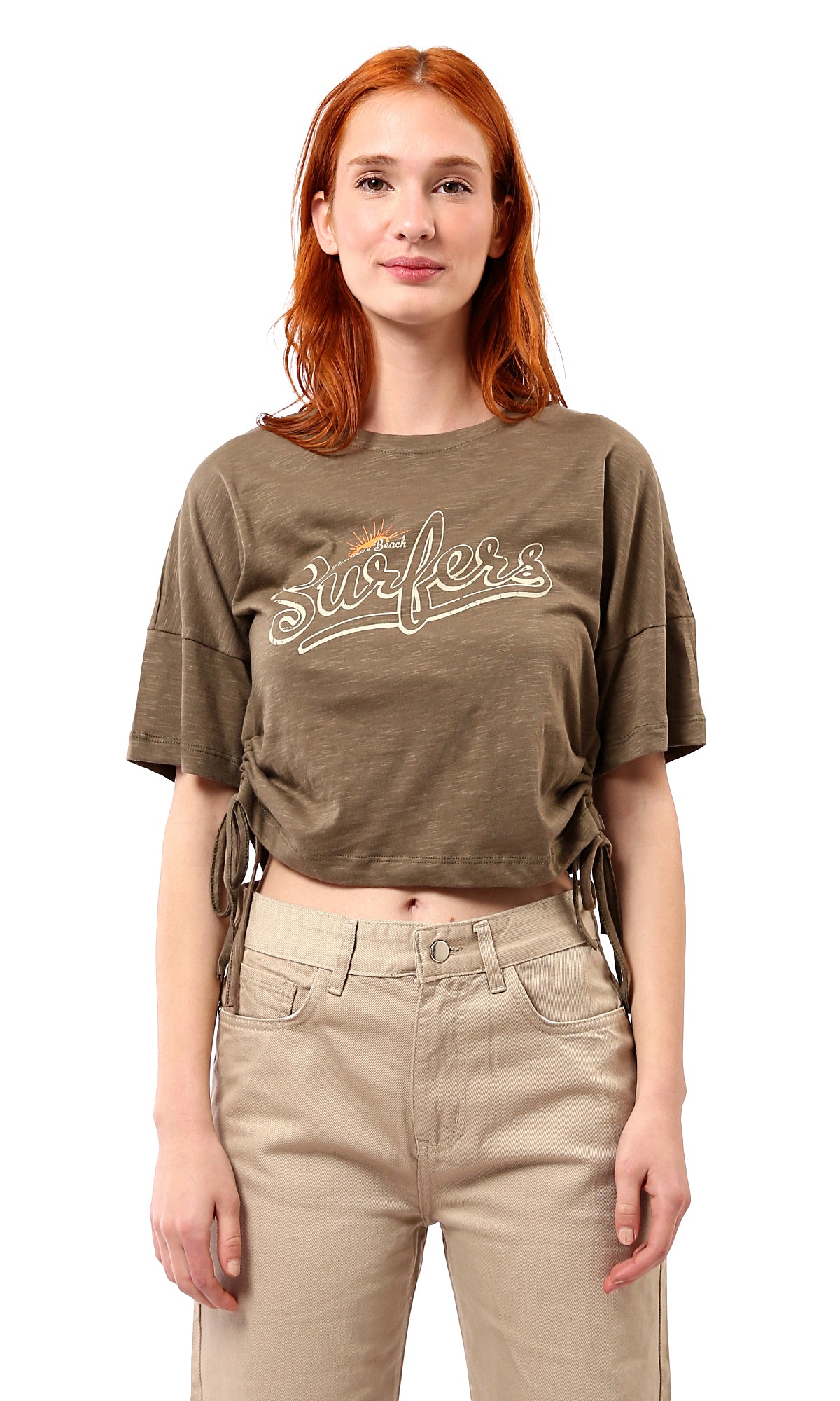 Printed Mocha Summer Short Sleeve Tee