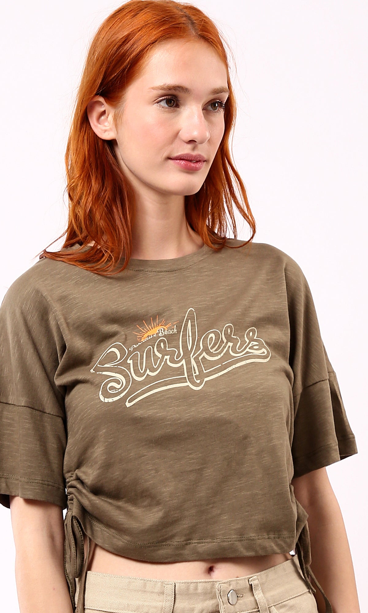 Printed Mocha Summer Short Sleeve Tee