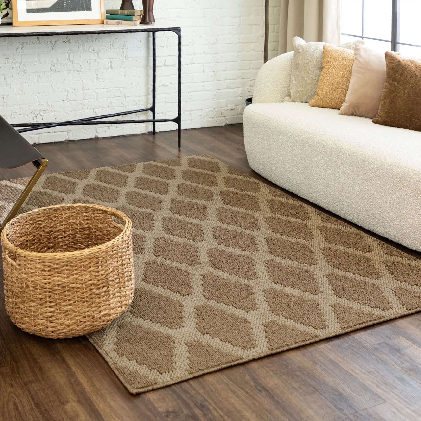 Area Rug with Prism Design