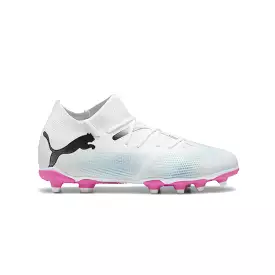 Puma Future 7 Junior Football Boots, White/Black/Poison Pink, FG/AG