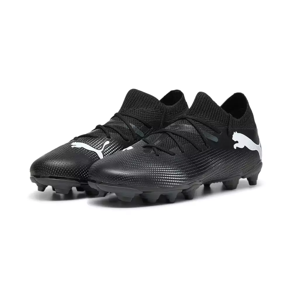 Puma Future 7 Match Junior Football Boots Black White