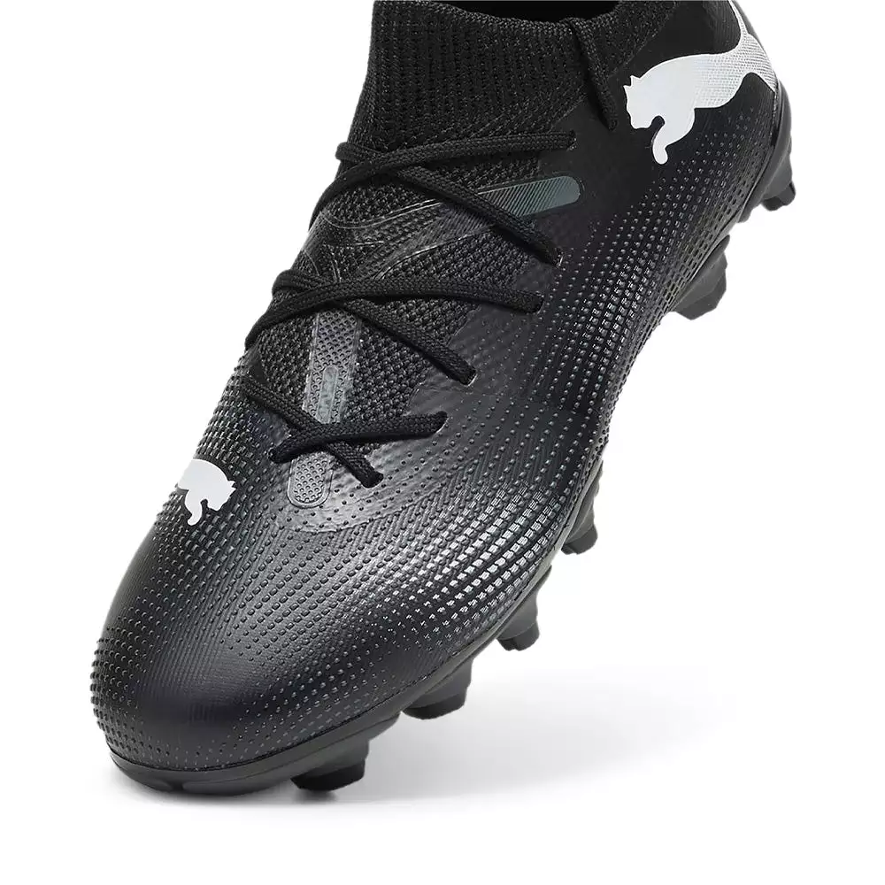 Puma Future 7 Match Junior Football Boots Black White