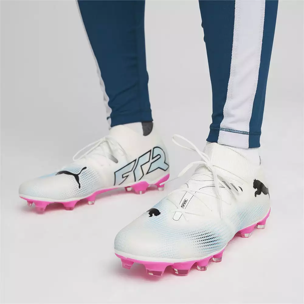 Puma Future 7 Match Women's FG/AG Football Boots | White, Black, Pink | Buy Now