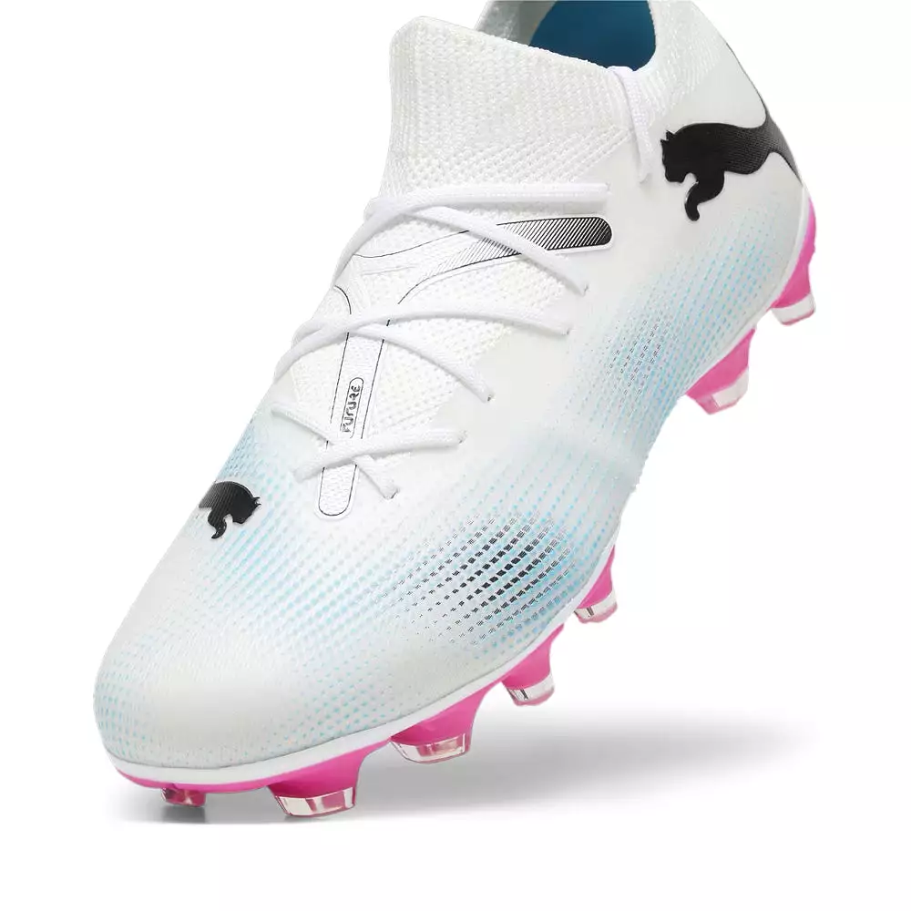 Puma Future 7 Match Women's FG/AG Football Boots | White, Black, Pink | Buy Now