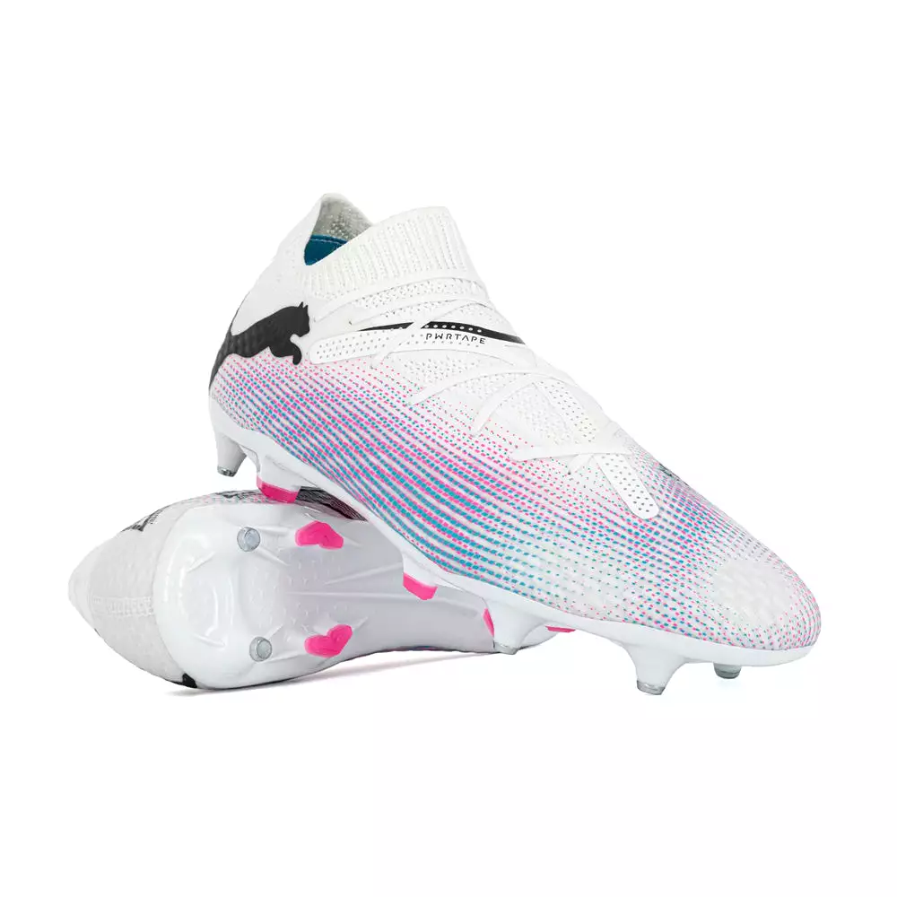 Puma Future 7 Pro MxSG Football Boots - White/Black/Poison Pink - Buy Now