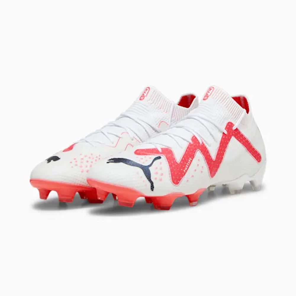 Puma Future Ultimate FG/AG Football Boots White Black Fire Orchid.