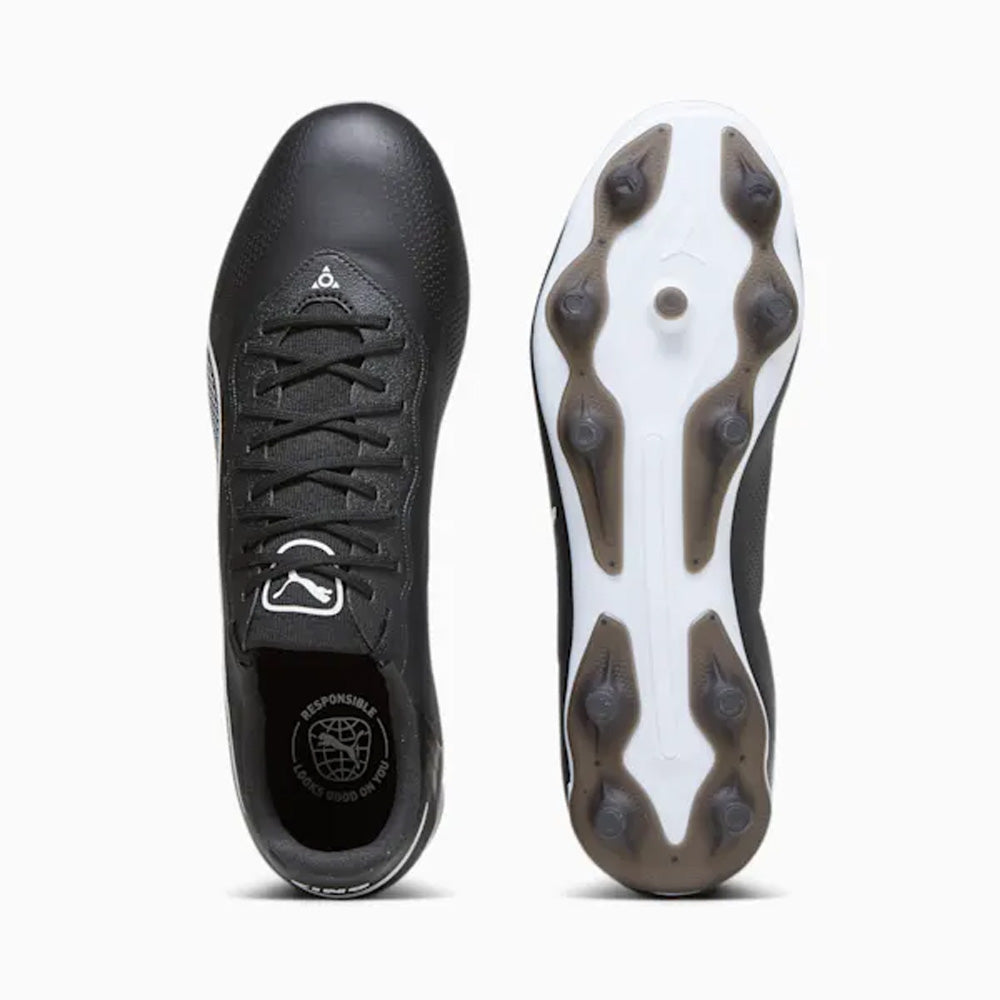 Puma King Pro FG/AG Soccer Cleats - Black/White