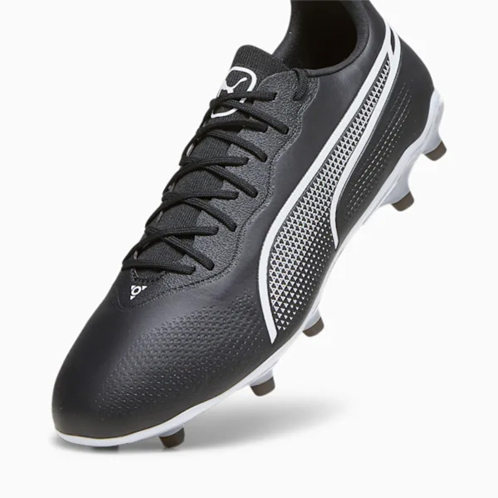 Puma King Pro FG/AG Soccer Cleats - Black/White