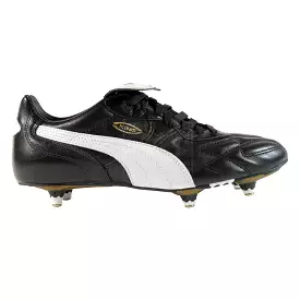 Puma King SG Football Boots - Black/White/Gold