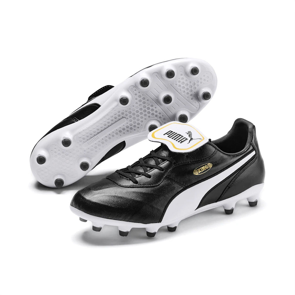 Puma King Top FG Soccer Cleats | Black/White - Buy Now!