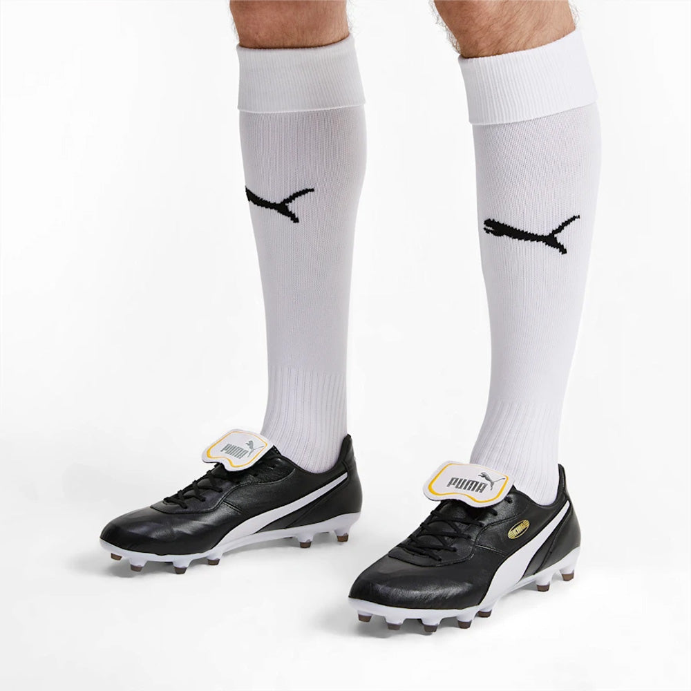 Puma King Top FG Soccer Cleats | Black/White - Buy Now!