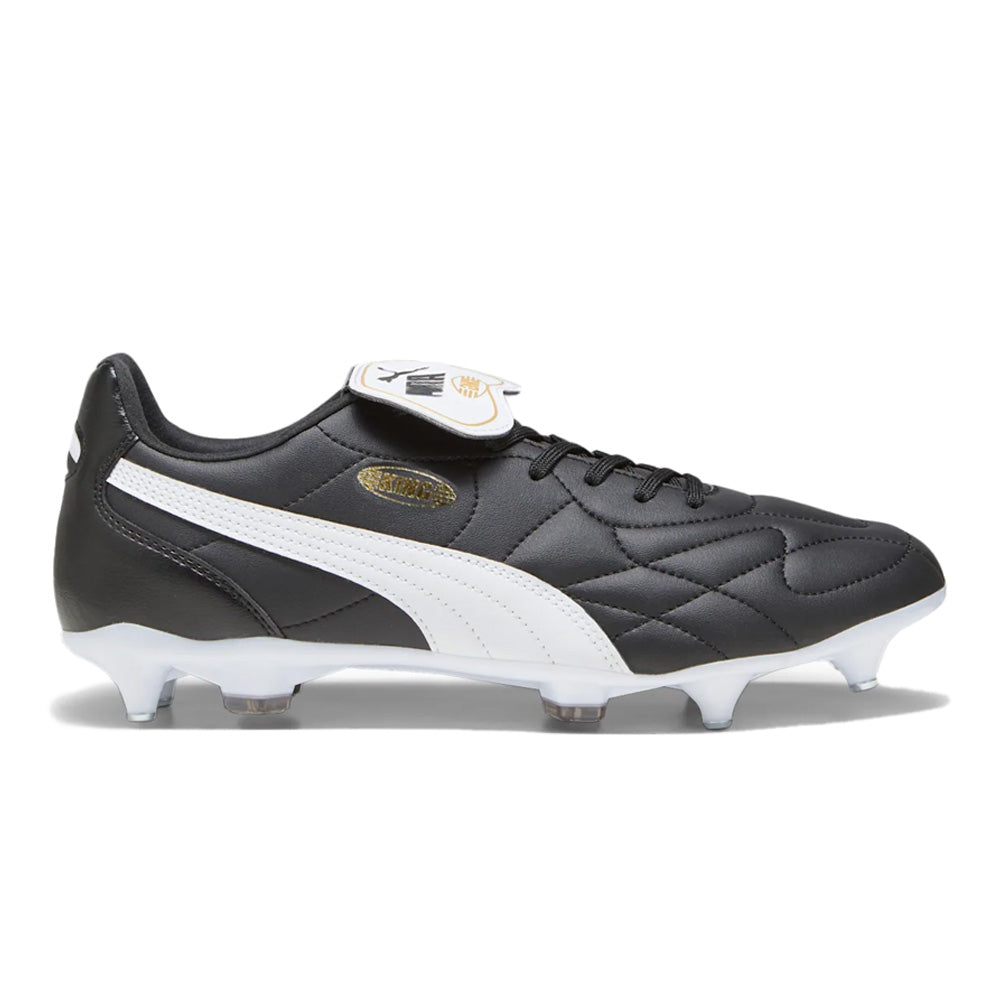 Puma King Top MxSG Soccer Cleats (Black/White)