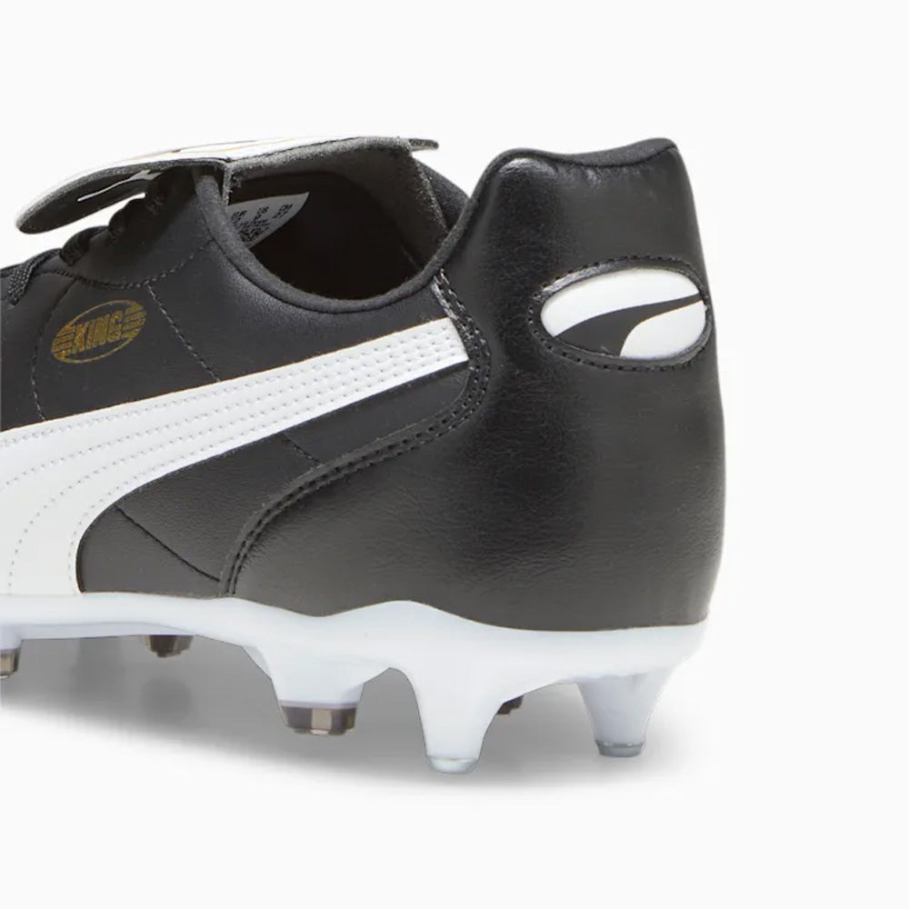 Puma King Top MxSG Soccer Cleats (Black/White)