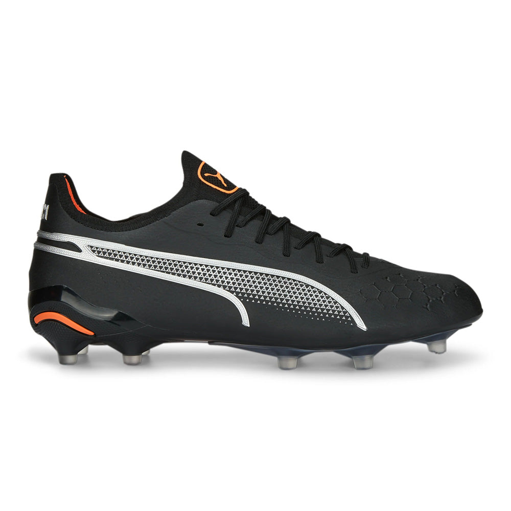 Puma King Ultimate Football Boots Black Silver Orange