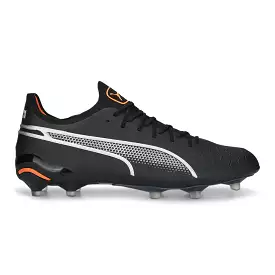 Puma King Ultimate Football Boots Black Silver Orange