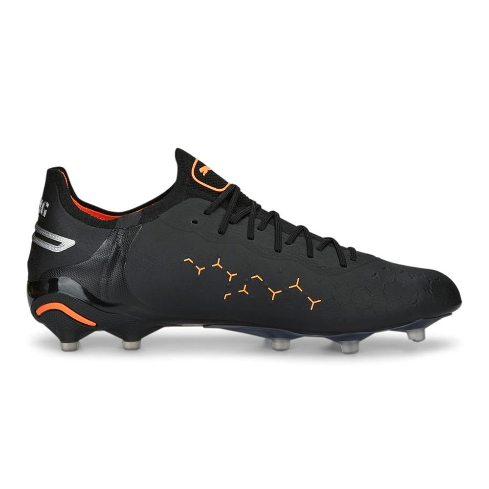 Puma King Ultimate Football Boots Black Silver Orange