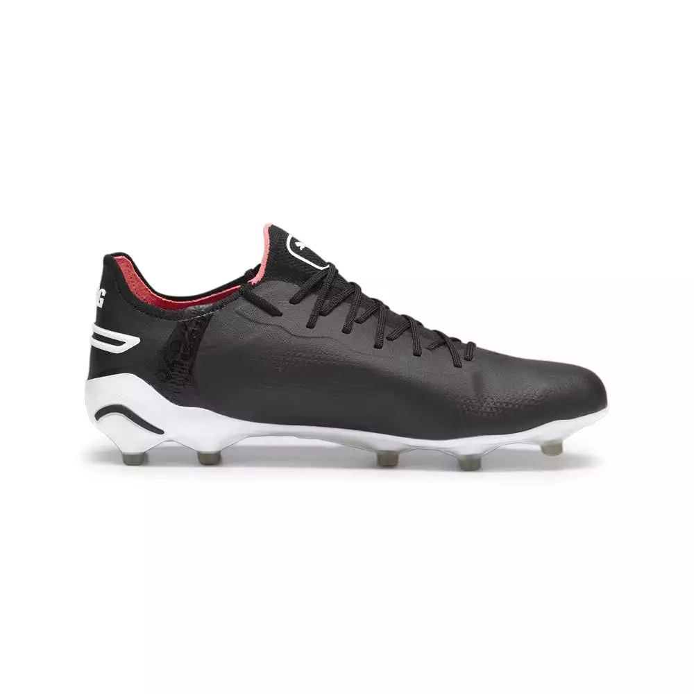 Puma King Ultimate Football Boots Black White Fire Orchard