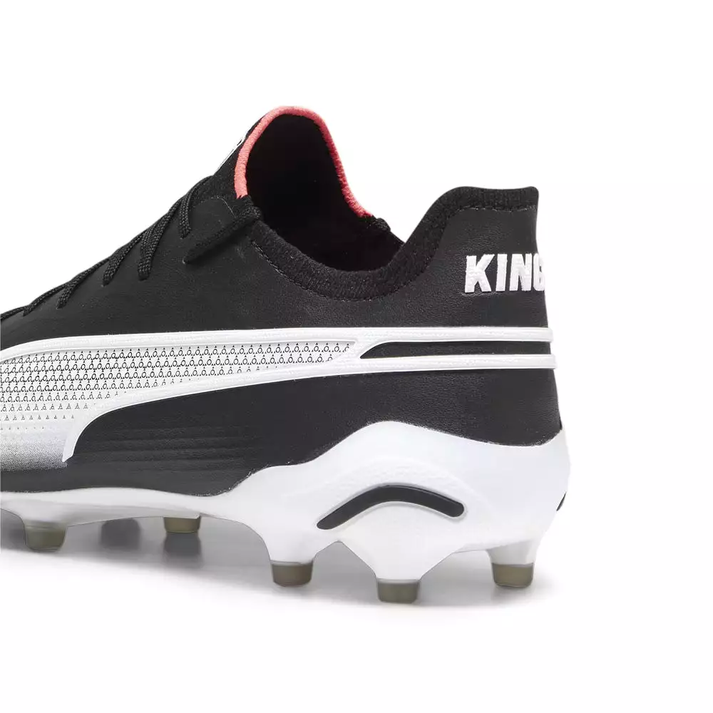 Puma King Ultimate Football Boots Black White Fire Orchard