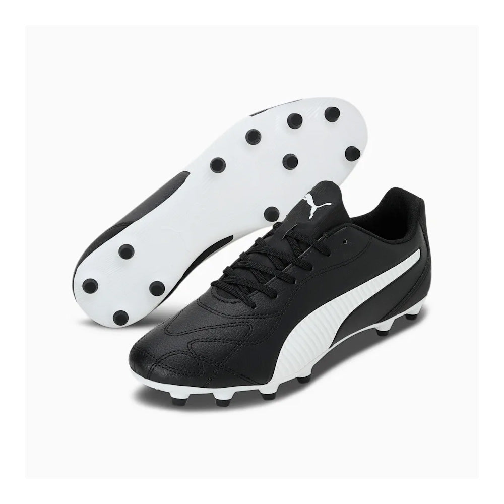 Puma Monarch II FG/AG Soccer Cleats - Black/White