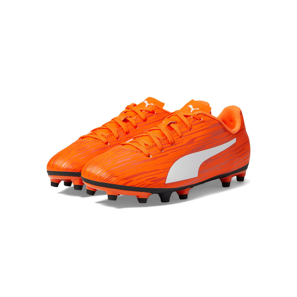 Puma Rapido III FG/AG Junior Football Boots, Dragon Fire/White | Shop Now