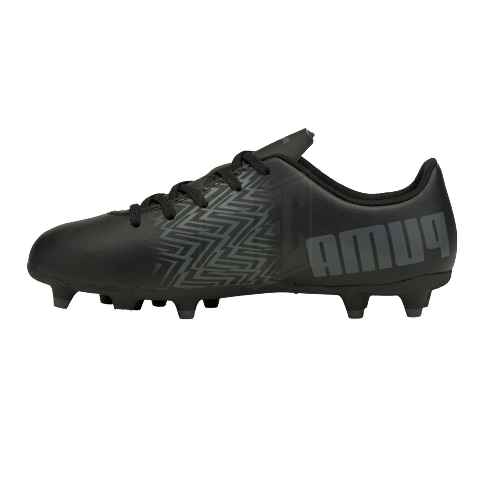 Puma Tacto FG Junior Football Boots Black Grey