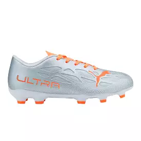 Puma Ultra 4.4 Kids Football Boots Silver Neon Citrus