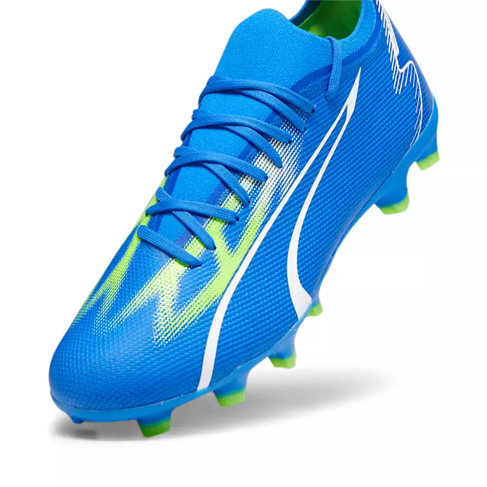 Puma Ultra Match Football Boots Ultra Blue White Pro Green AG FG.