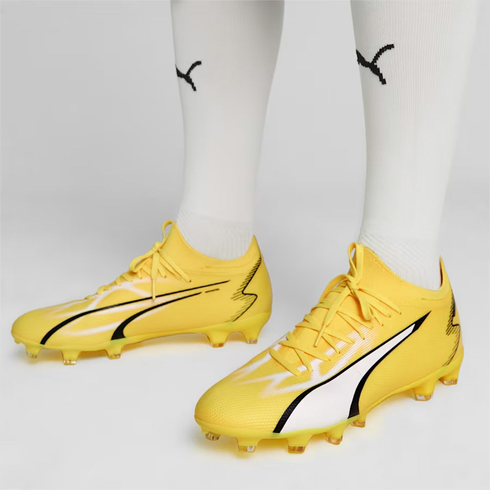 Puma Ultra Match Football Boots Yellow Blaze White Black