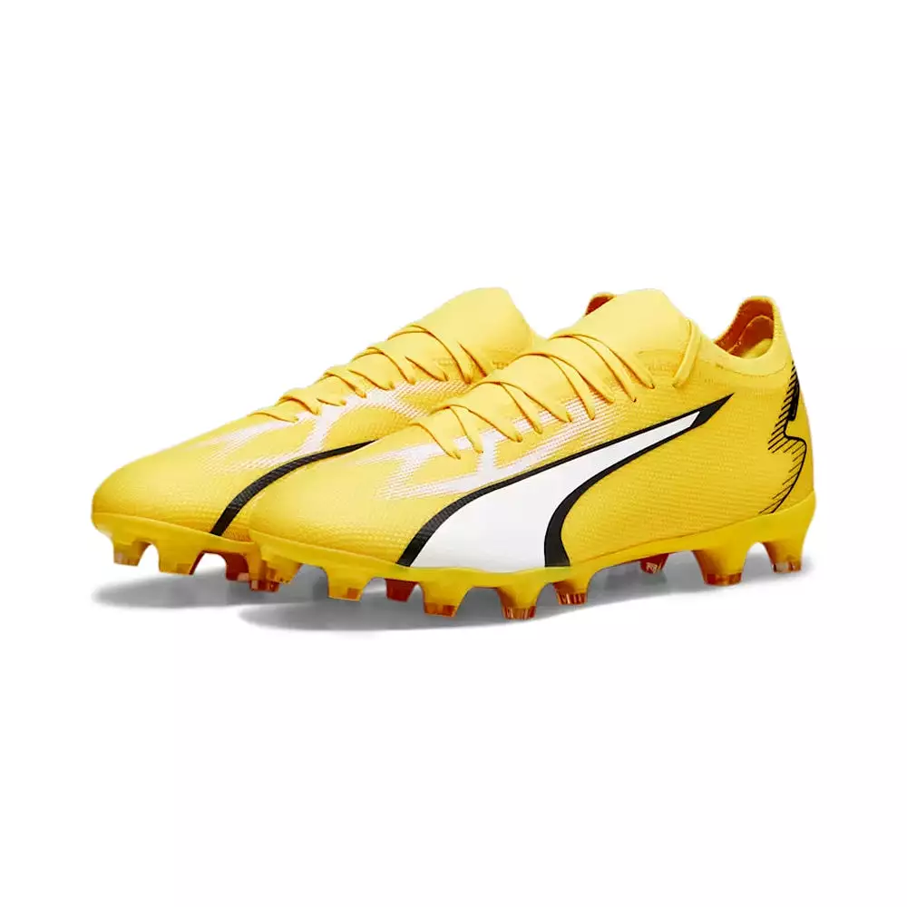 Puma Ultra Match Football Boots Yellow Blaze White Black.