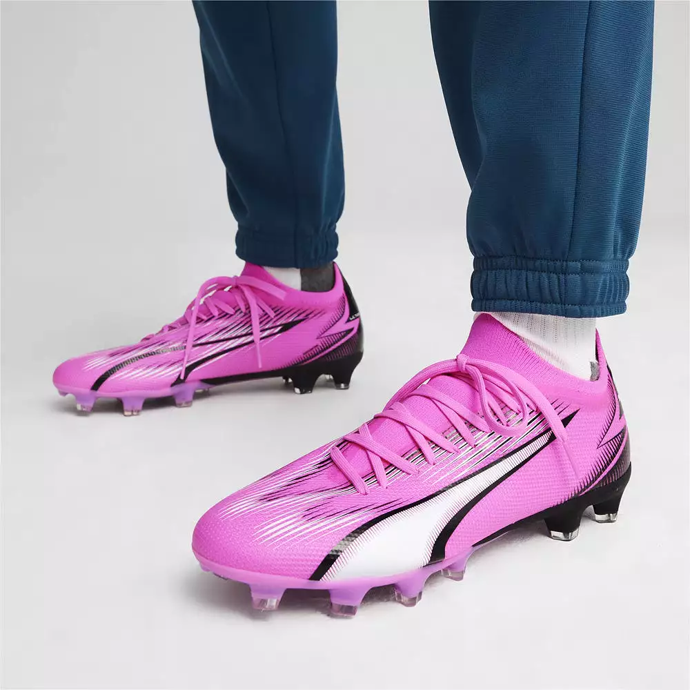 Puma Ultra Match Women's FG/AG Football Boots - Poison Pink/White/Black.