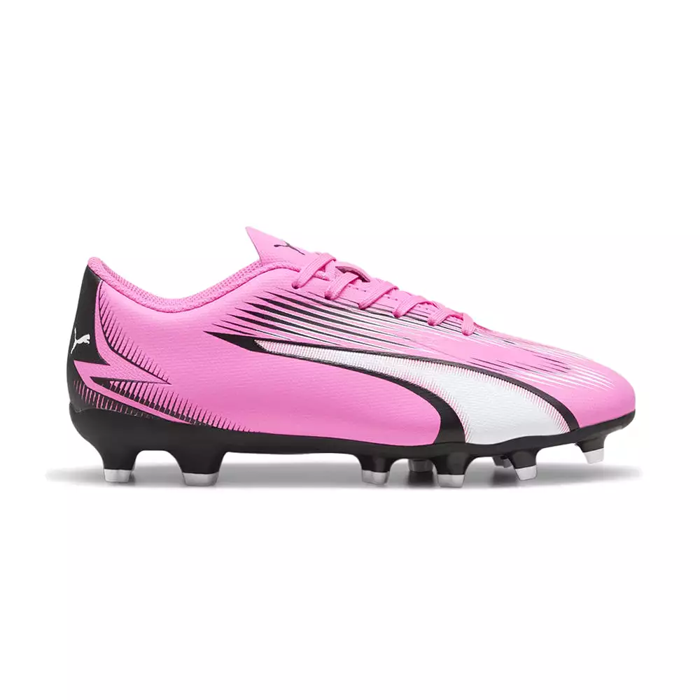 Puma Ultra Play Junior Football Boots - Poison Pink/White/Black.