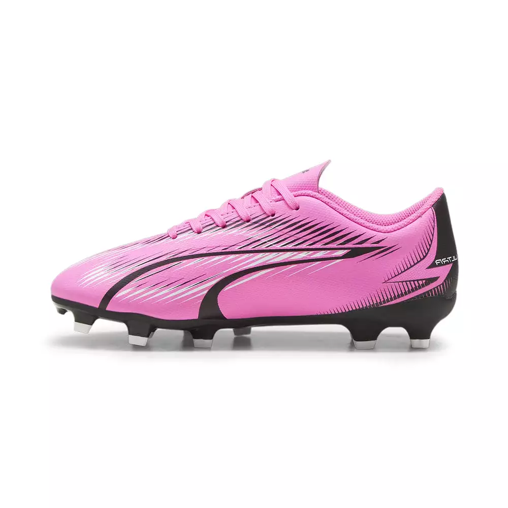 Puma Ultra Play Junior Football Boots - Poison Pink/White/Black.