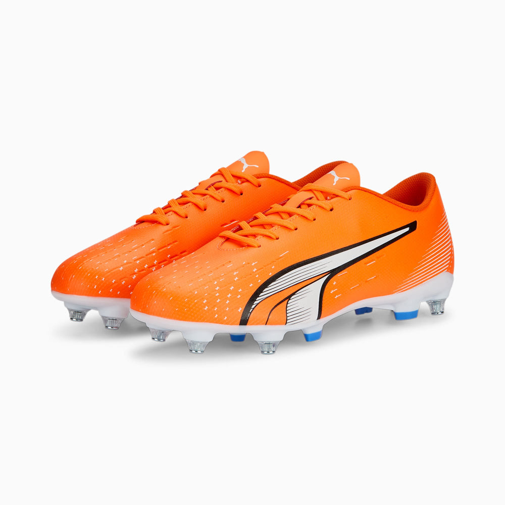 Puma Ultra Play MxSG Football Boots, Ultra Orange/White/Blue