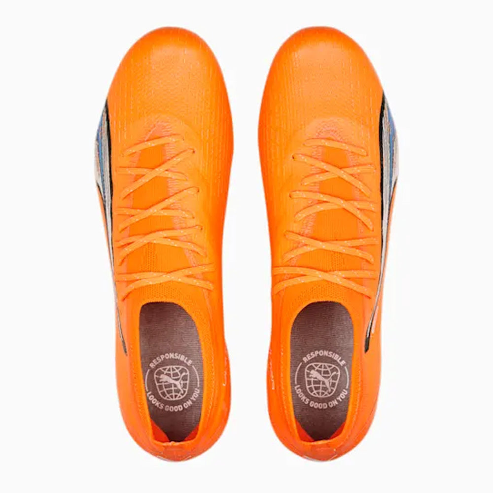 Puma Ultra Ultimate FG/AG Football Boots - Ultra Orange White Blue